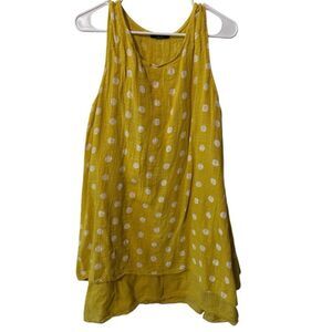 🌹CHERISHH YELLOW POKA DOT LINEN BLEND DRESS